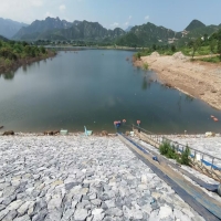北京房山区天开水库抢险排水排涝现场